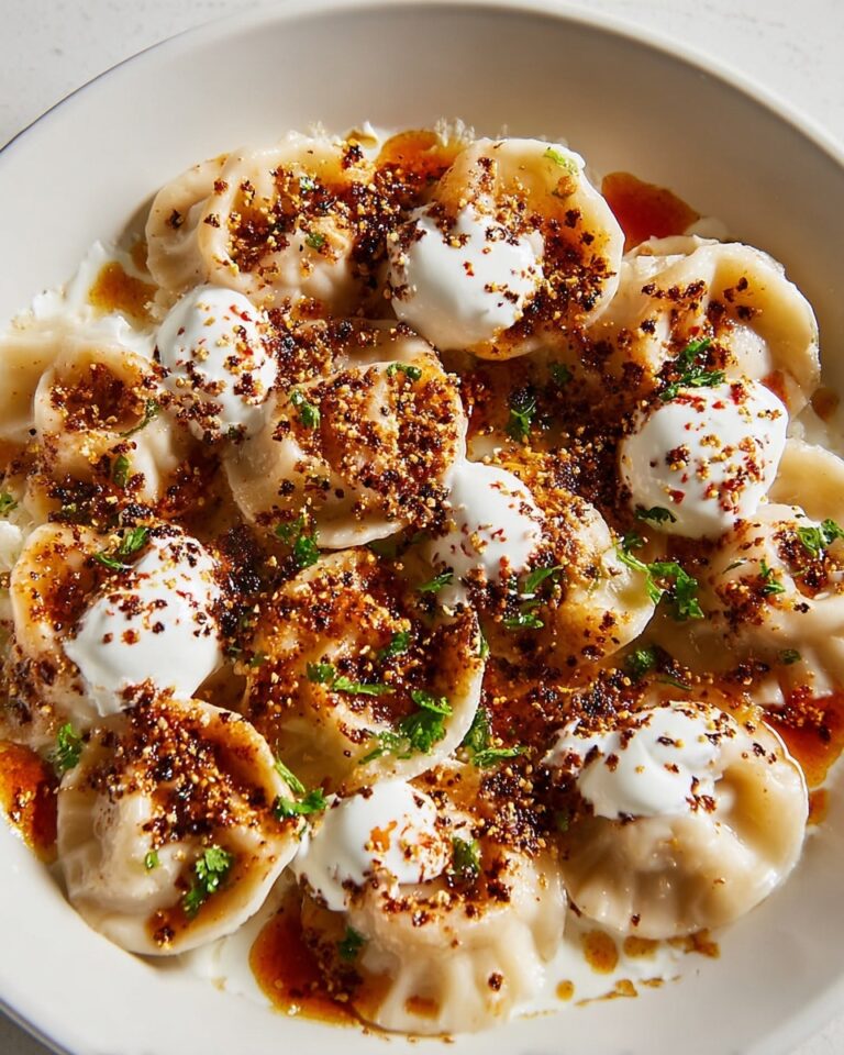 Turkish Dumplings with Garlicky Yogurt and Spiced Oil Recipe