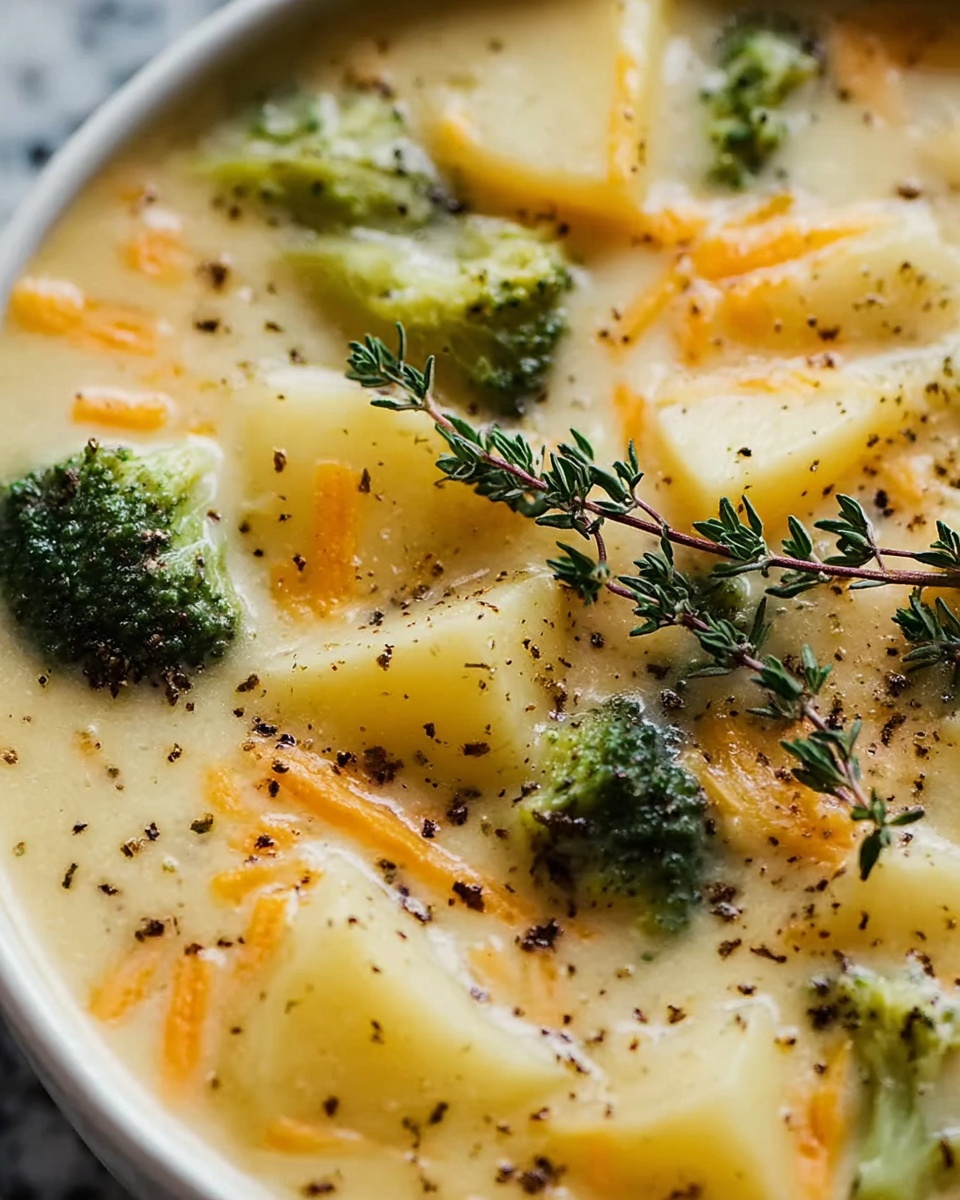 Crockpot Potato Broccoli Cheddar Soup Recipe - Recipe Image