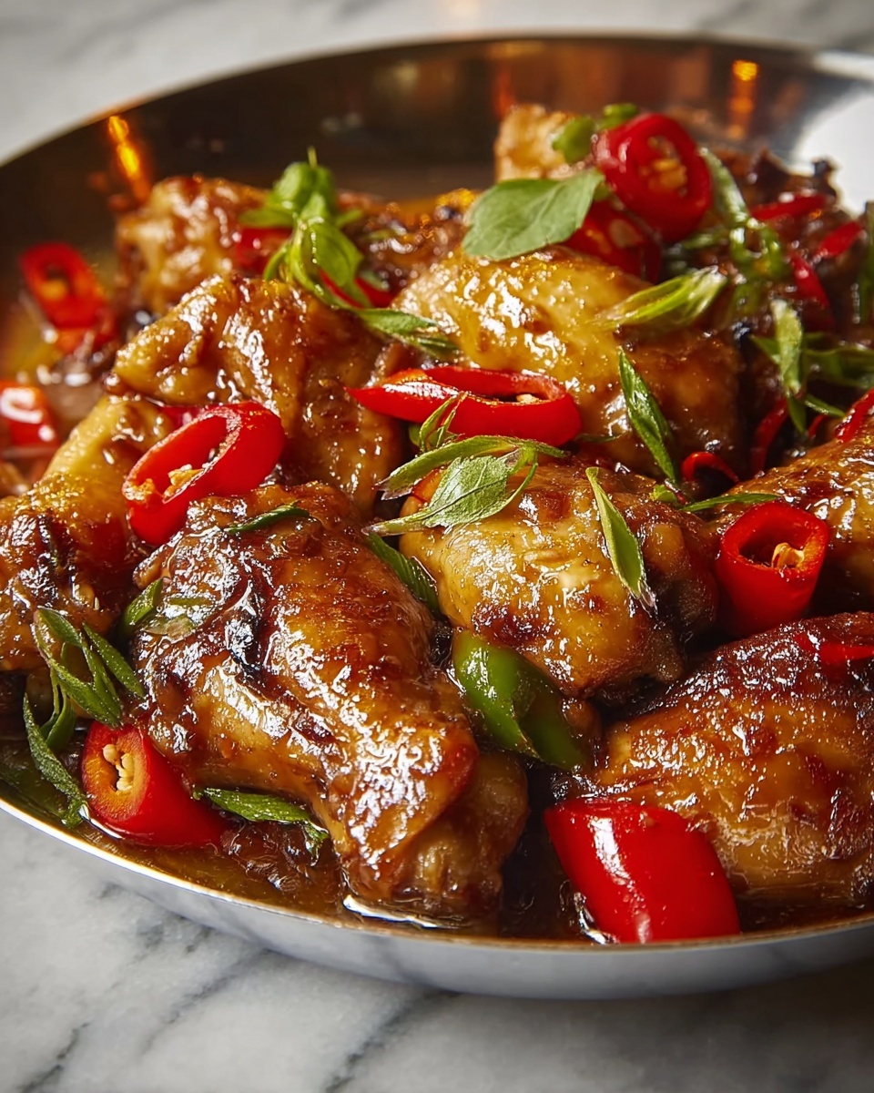 Braised Chicken with Chili and Green Peppers Recipe - Recipe Image