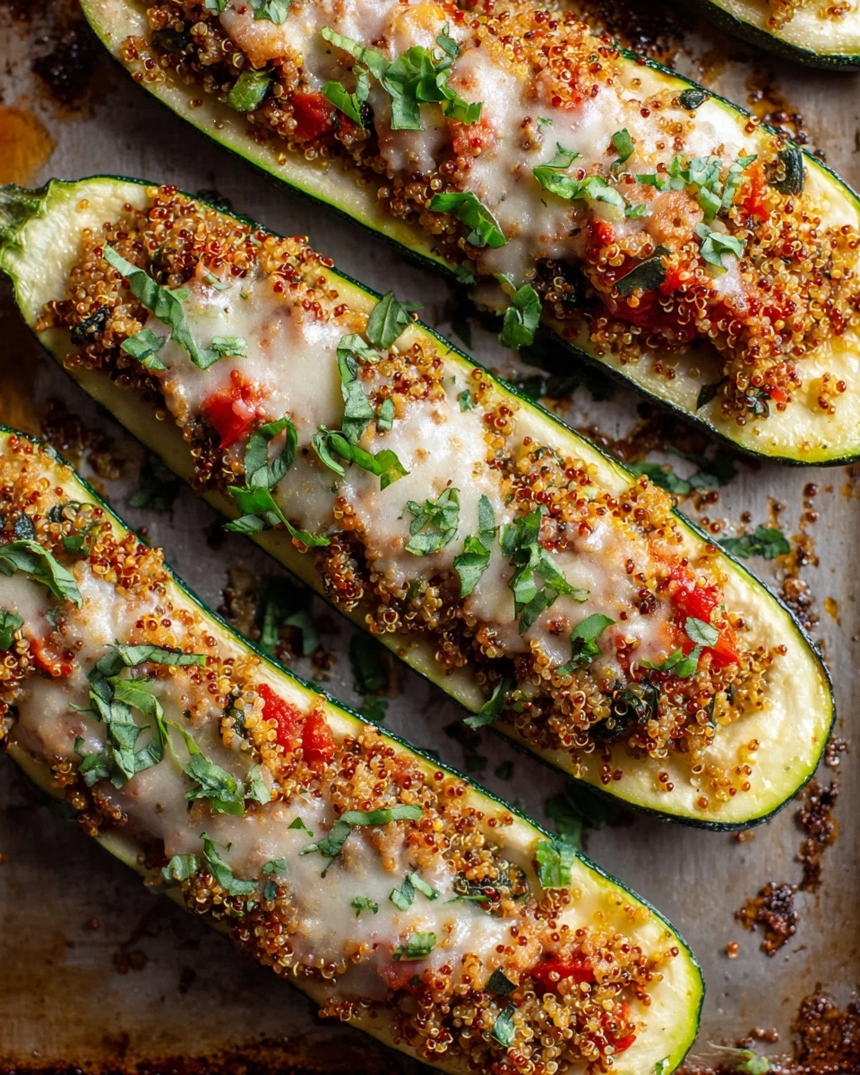 Bruschetta Quinoa Zucchini Boats Recipe - Recipe Image
