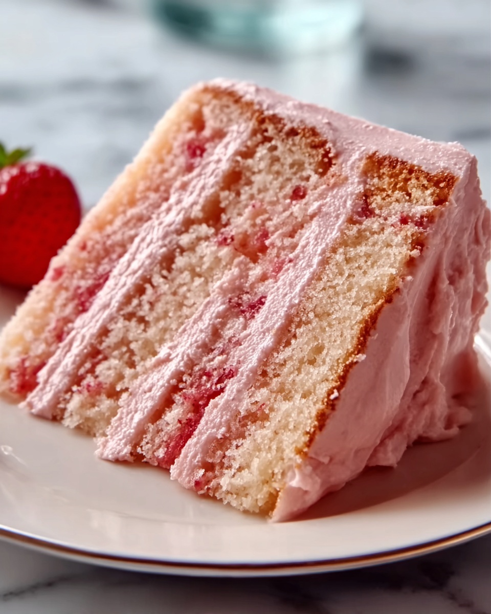 Strawberry Cake With Frosting Recipe - Recipe Image