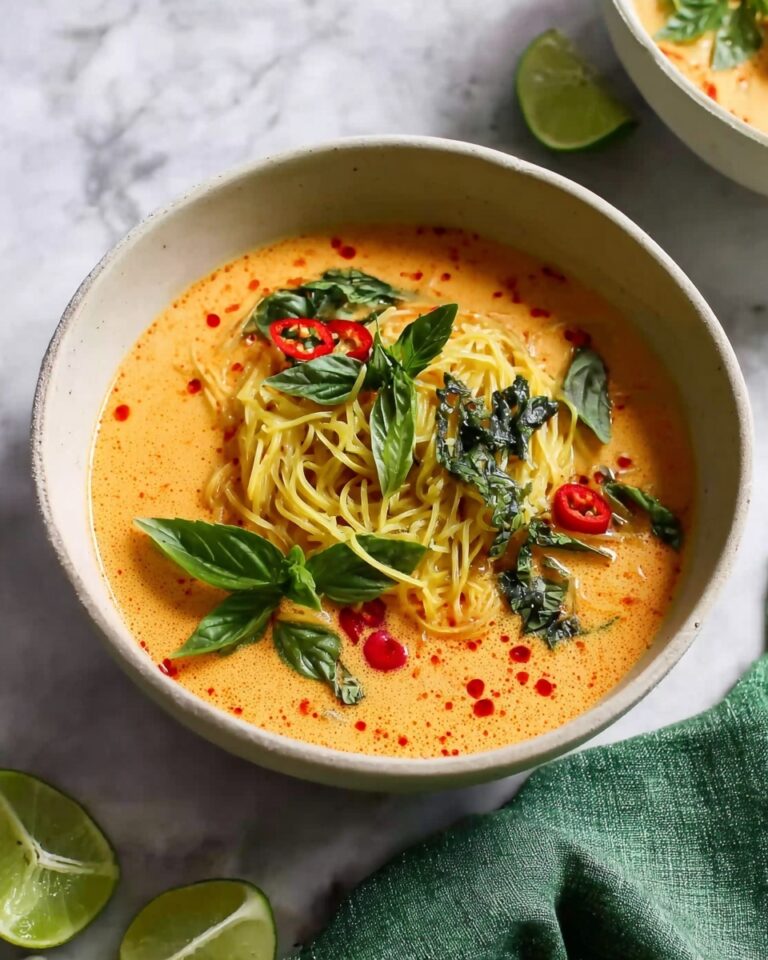 Creamy Curry Coconut Noodle Soup Recipe