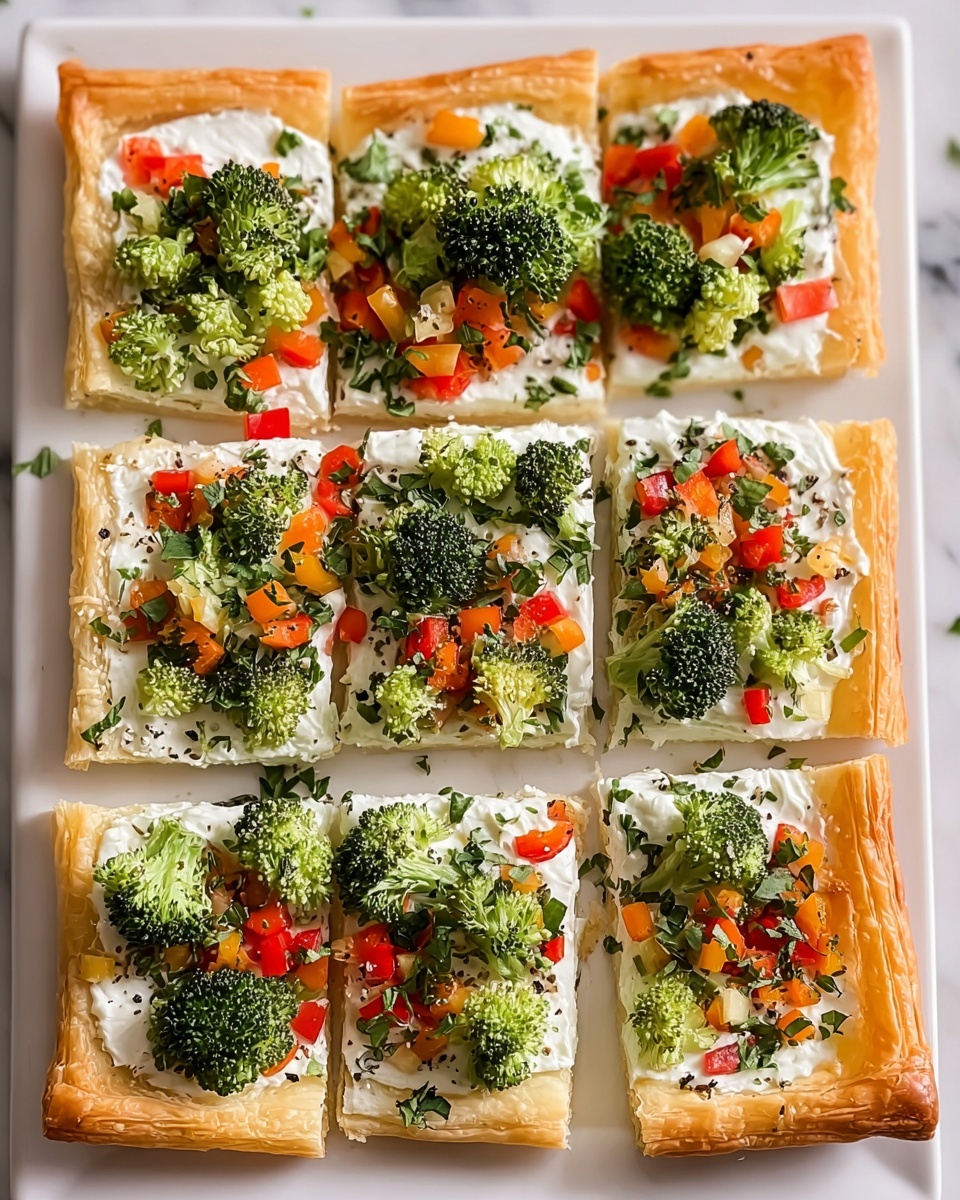 Crescent Roll Veggie Pizza with Cream Cheese Recipe - Recipe Image