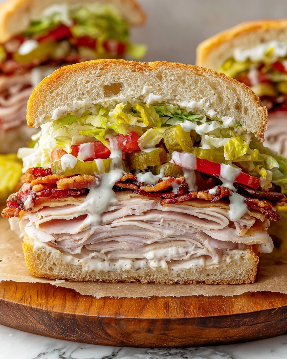 Stuffed Sub Salad Sandwich Recipe - Recipe Image