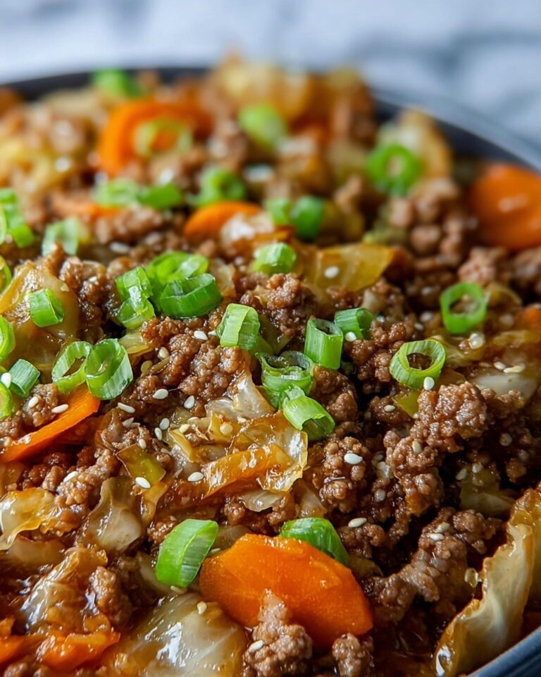 Healthy Chinese Ground Beef & Cabbage Stir Fry Recipe