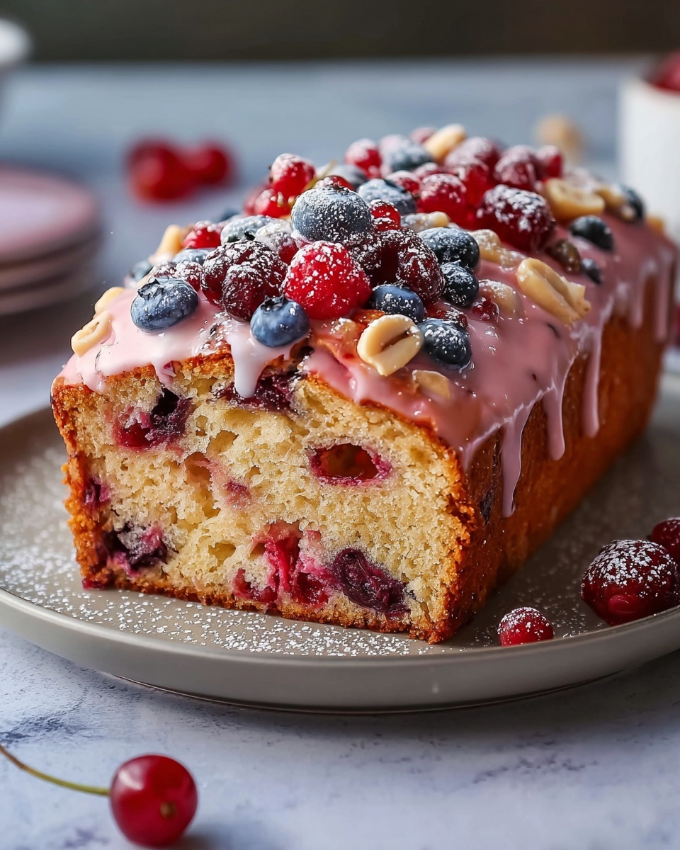 Bakewell Loaf Cake Recipe - Recipe Image