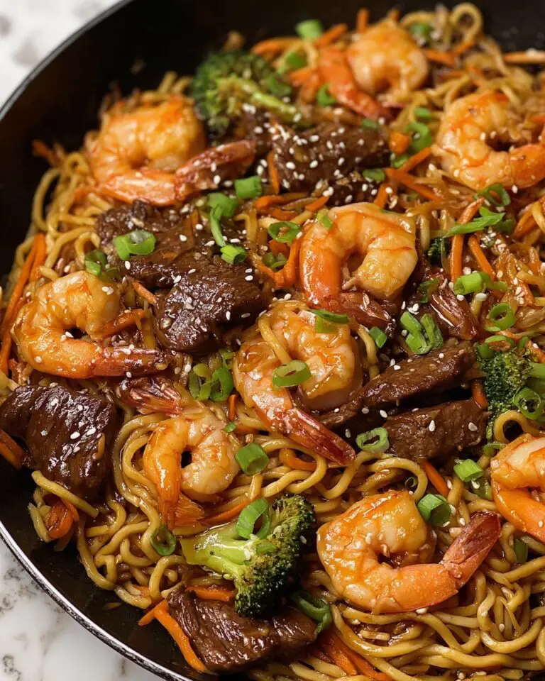 Shrimp Teriyaki Steak Noodles Recipe