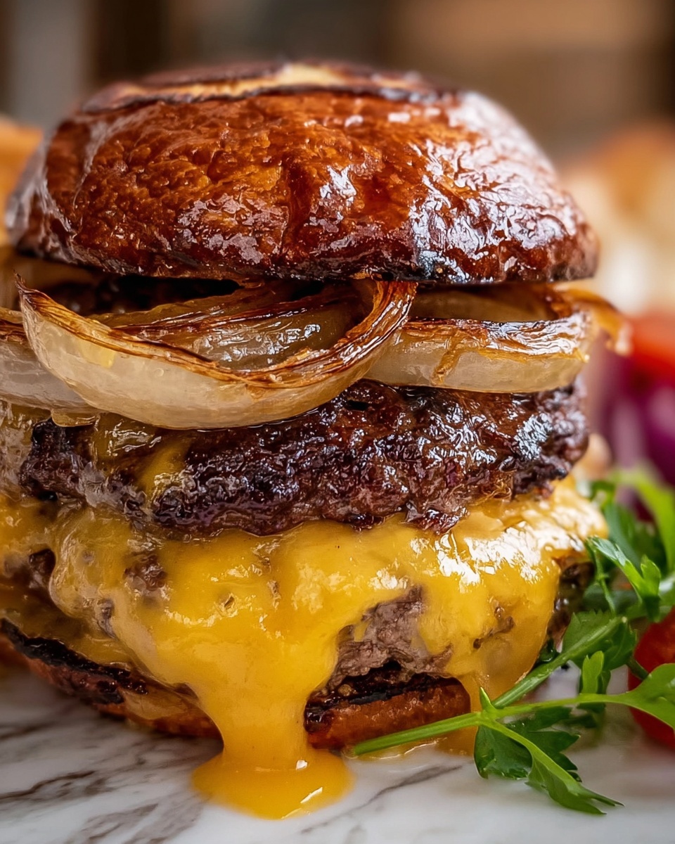 Onion Wrapped Flying Dutchman Burger Recipe - Recipe Image
