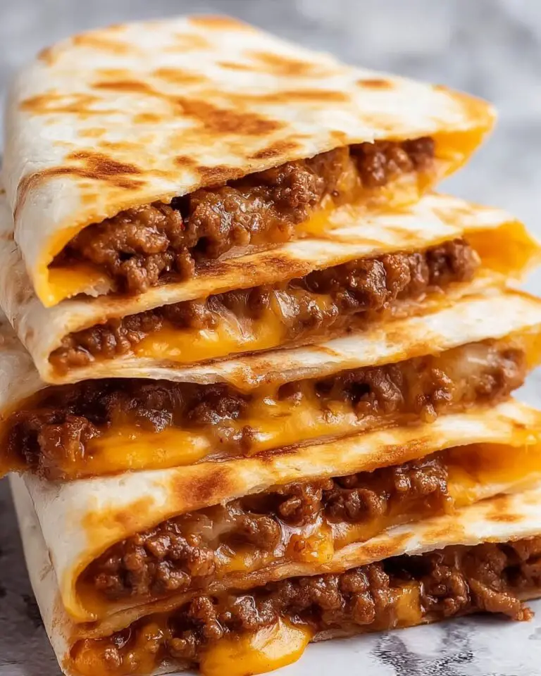 Cheesy Ground Beef Quesadillas Recipe