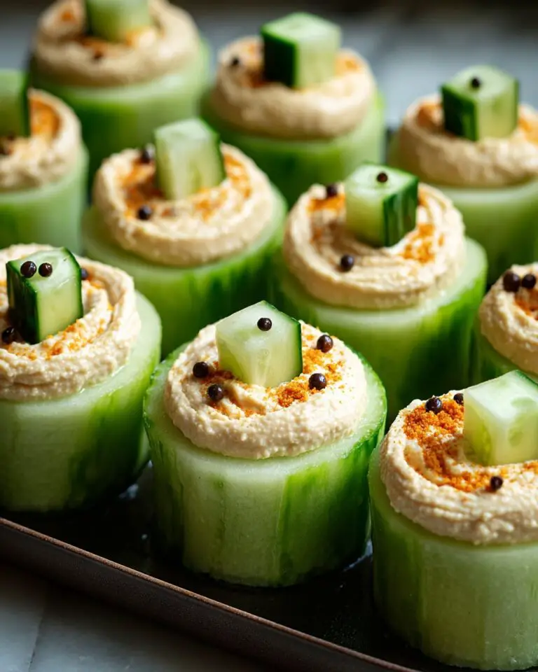 Easy Cucumber Hummus Bites Recipe