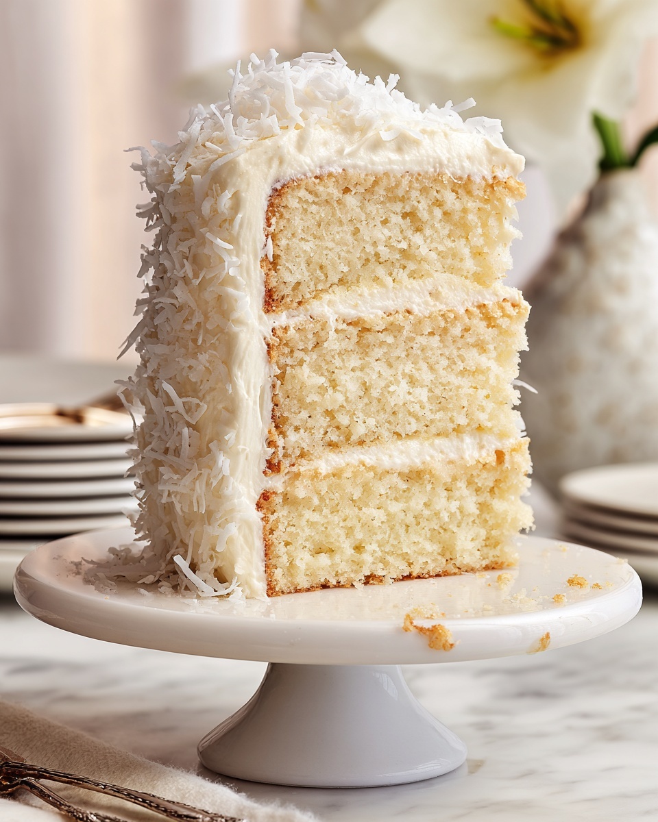 Coconut Cake with Cream Cheese Frosting Recipe - Recipe Image
