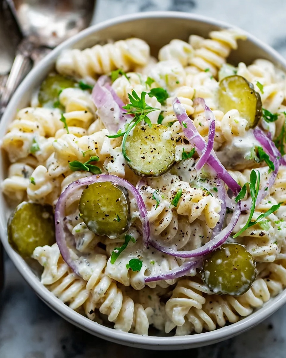 Dill Pickle Pasta Salad Recipe - Recipe Image