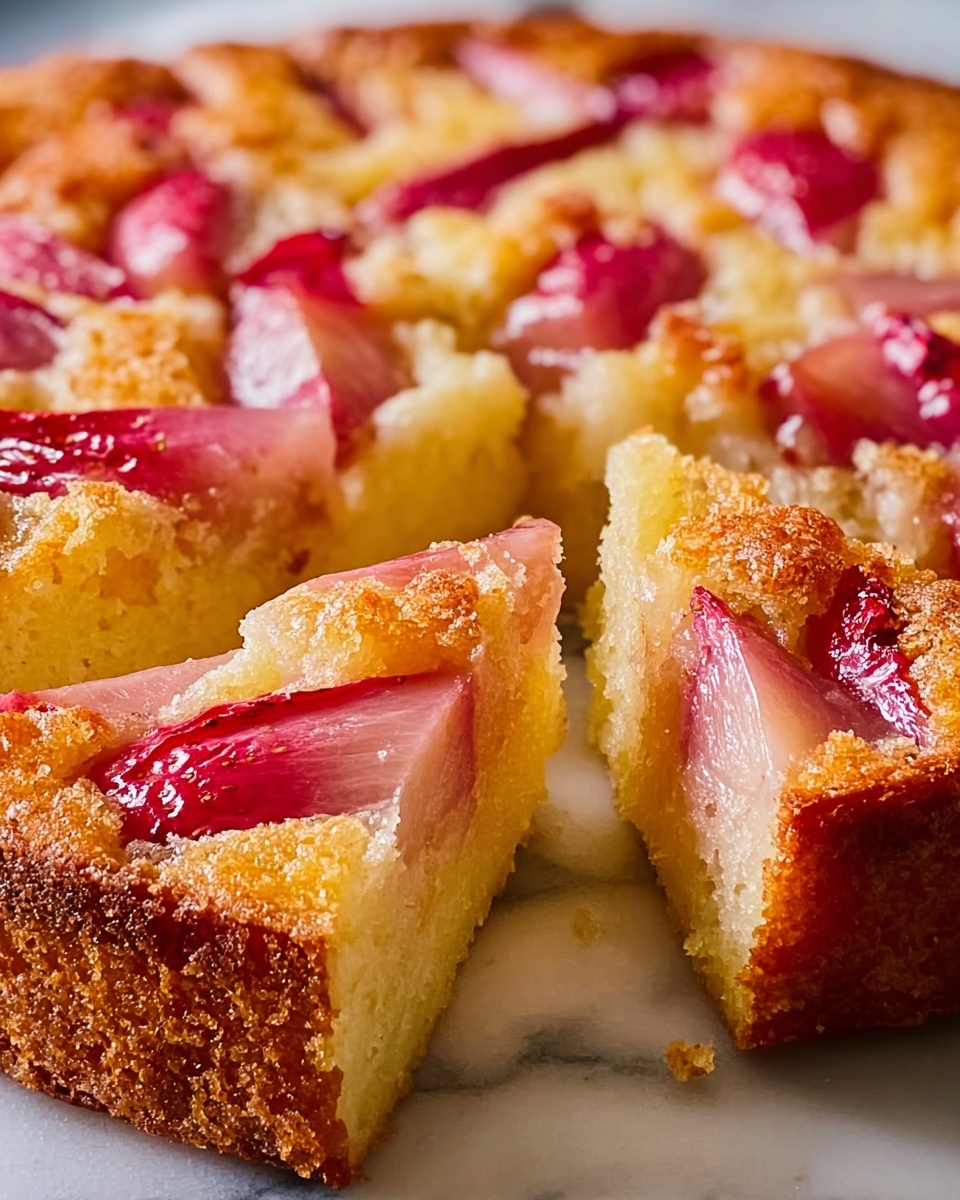 Norwegian Rhubarb Cake Recipe - Recipe Image