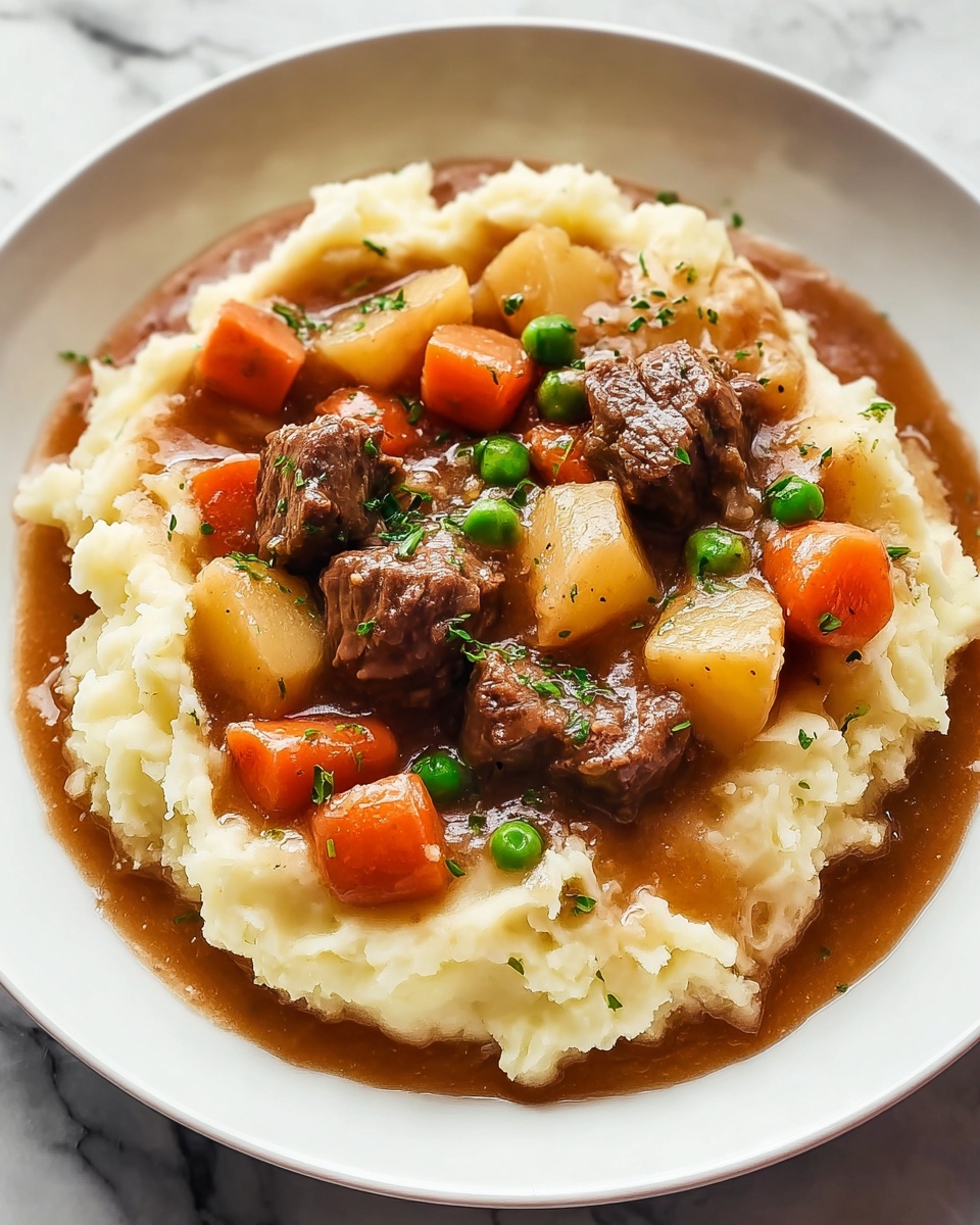 Irish Beef Stew with Mashed Potatoes Recipe - Recipe Image