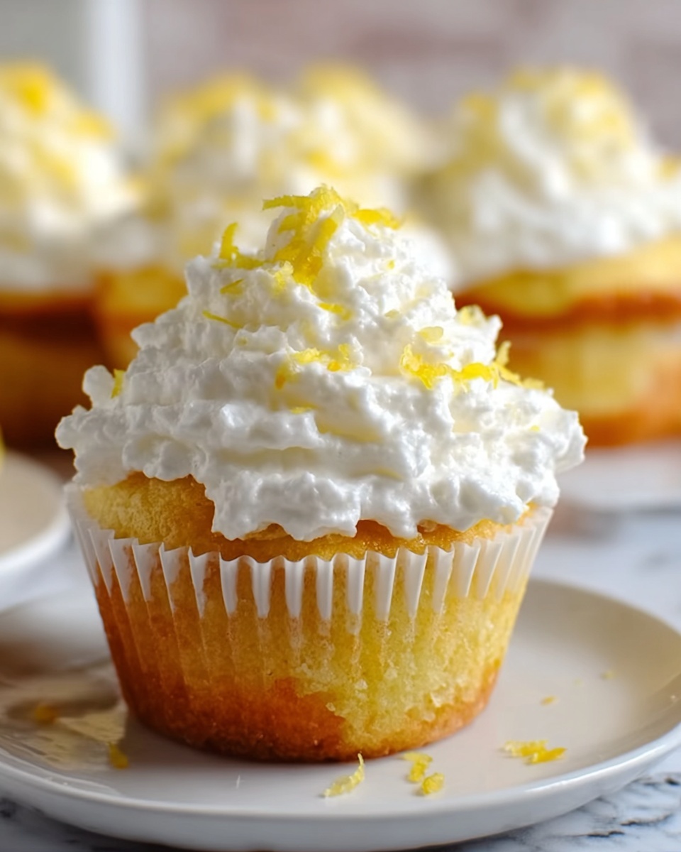 Lemon Muffins with Whipped Cream and Lemon Zest Recipe - Recipe Image