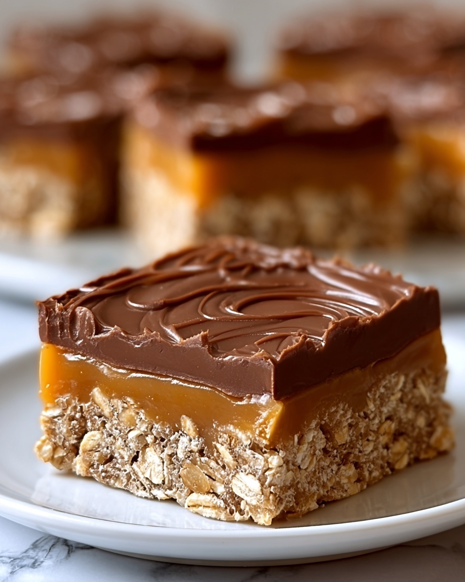 Best No-Bake Chocolate Oatmeal Bars Recipe - Recipe Image