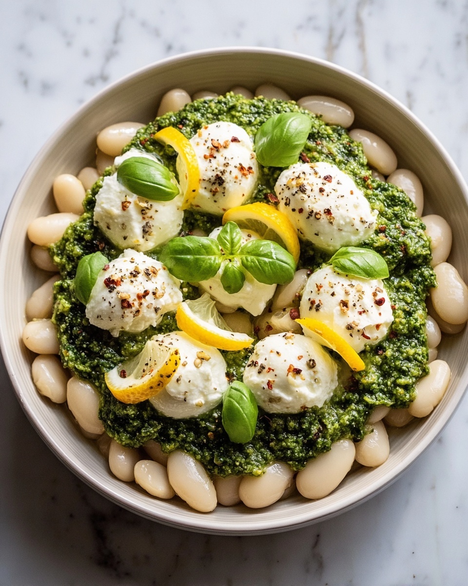 Butter Beans with Ricotta, Lemon + Basil Pesto Recipe - Recipe Image