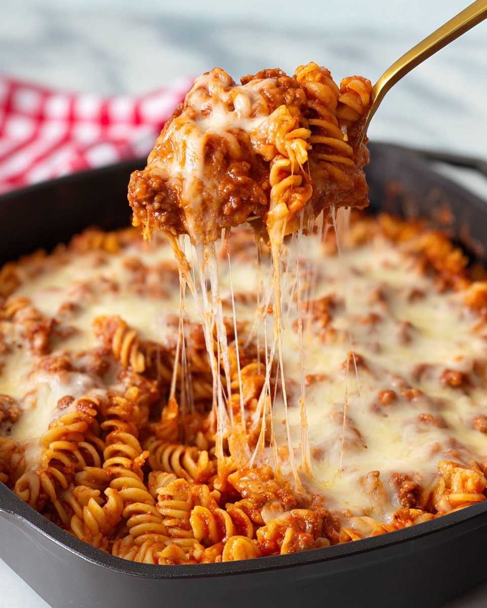 Chicken Parmesan Pasta Casserole Recipe - Recipe Image