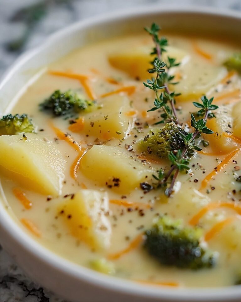 Crockpot Potato Broccoli Cheddar Soup Recipe