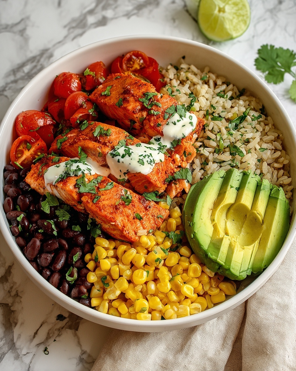 Salmon Burrito Bowl Recipe - Recipe Image
