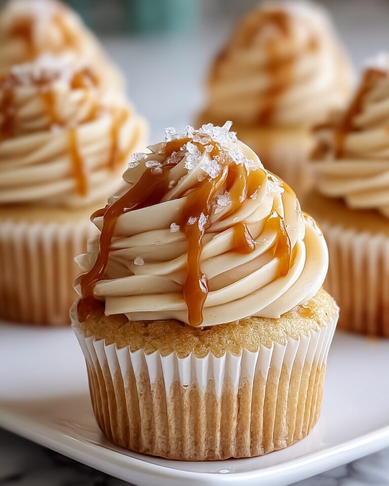 Gooey Salted Caramel Cupcakes Recipe
