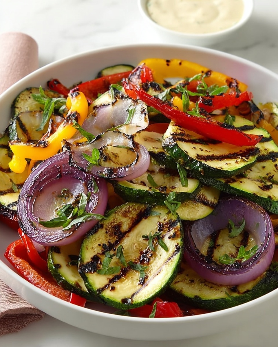 Grilled Vegetable Platter with Cumin Yogurt Sauce Recipe - Recipe Image