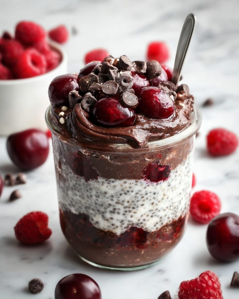 Layered Black Forest Overnight Oats Recipe