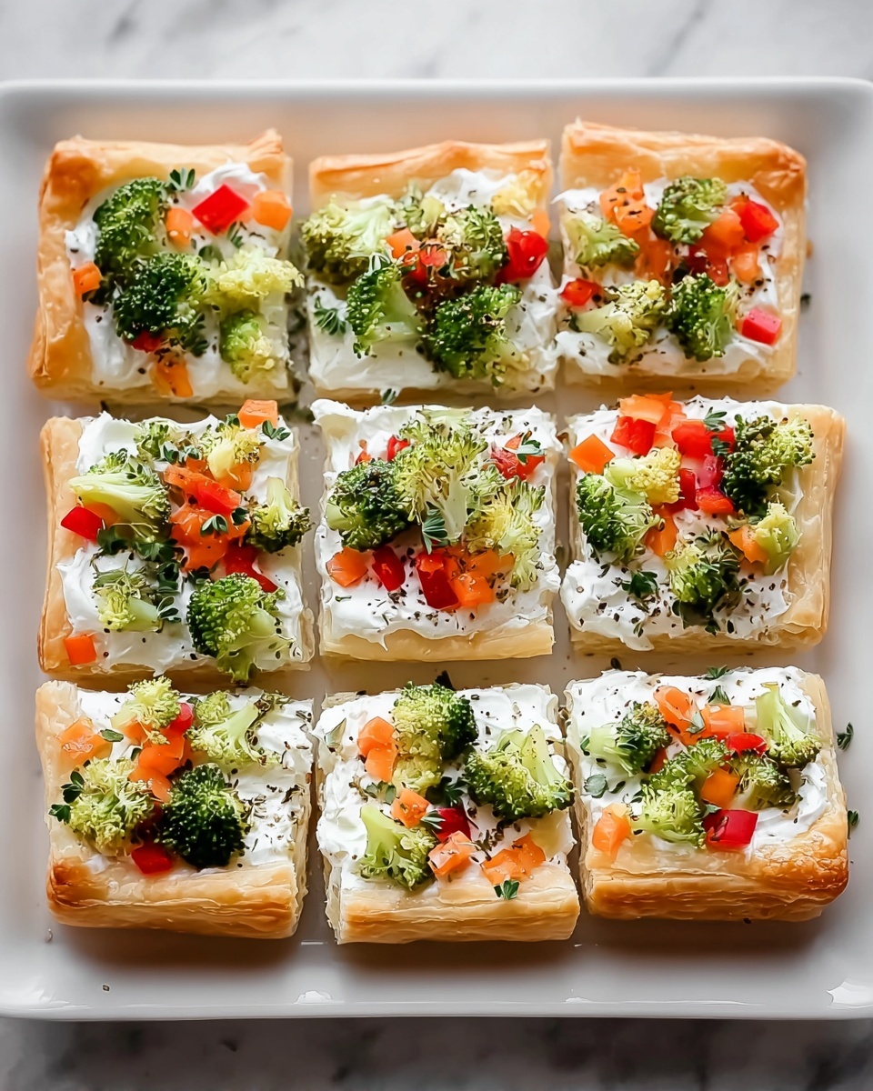 Crescent Roll Veggie Pizza with Cream Cheese Recipe - Recipe Image