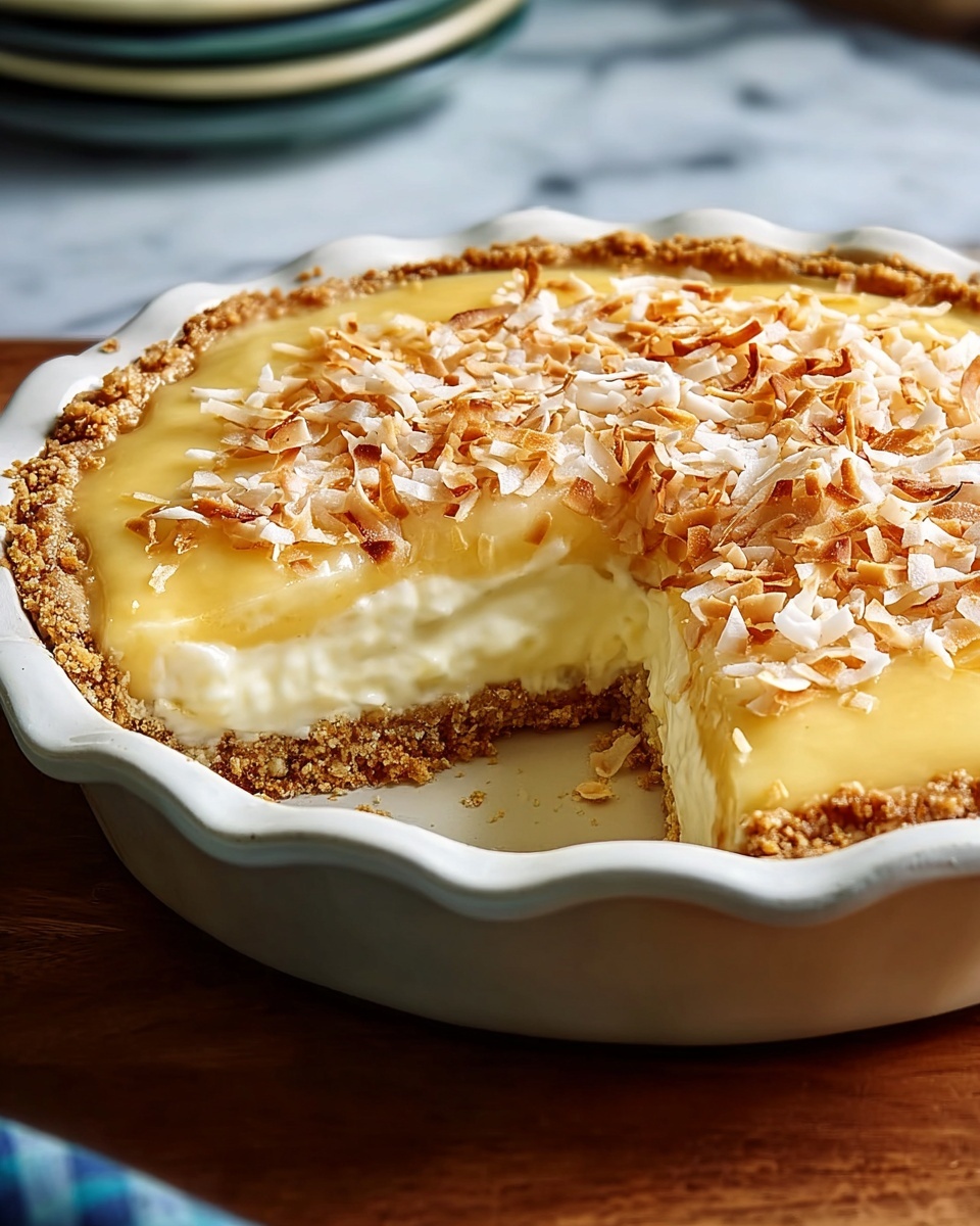 Coconut Custard Pie Recipe - Recipe Image