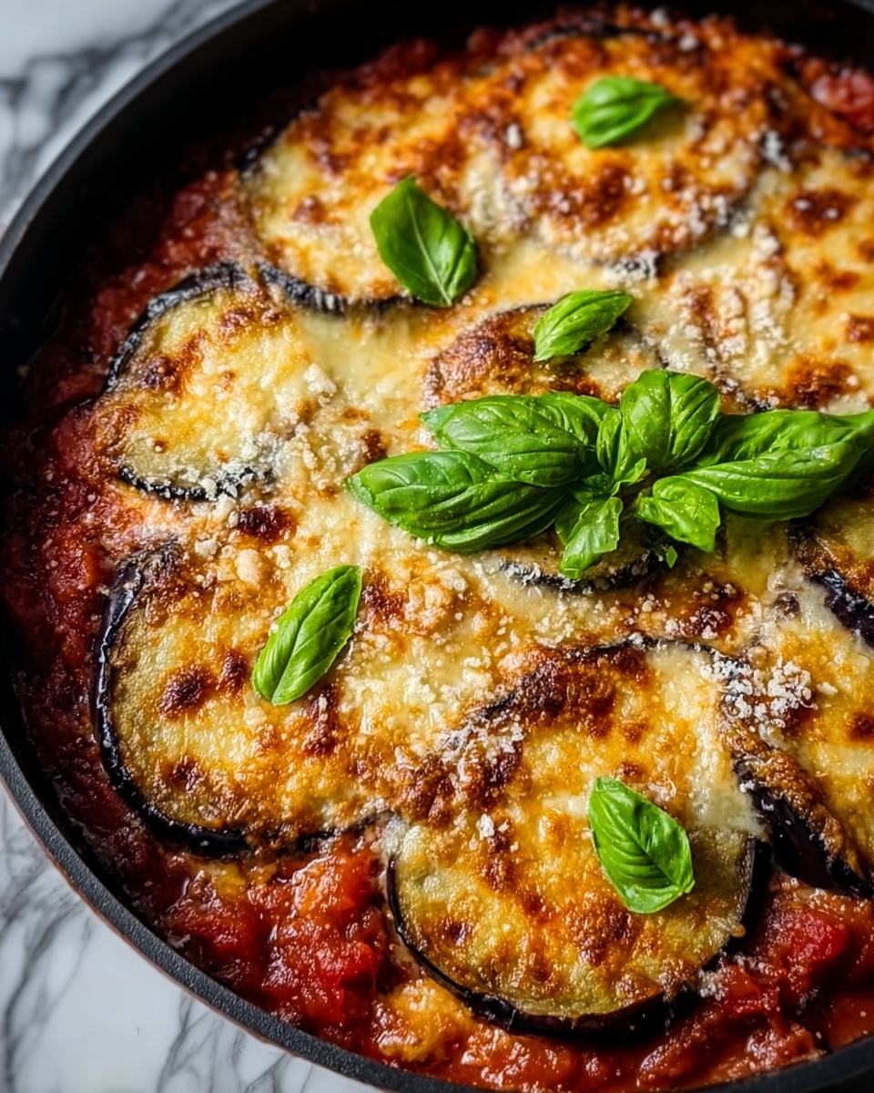 Skillet Eggplant Parmesan: A Comforting Delight Recipe - Recipe Image
