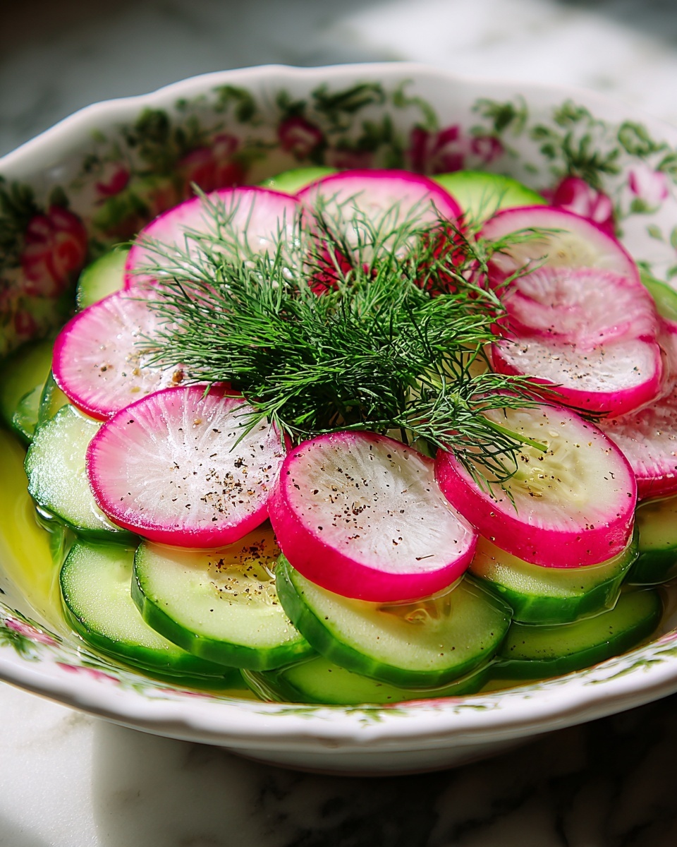 Dewy Dill Delight Radish and Cucumber Salad Recipe - Recipe Image