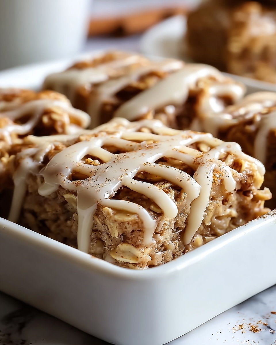 High-Protein Cinnamon Roll Baked Oatmeal Recipe - Recipe Image