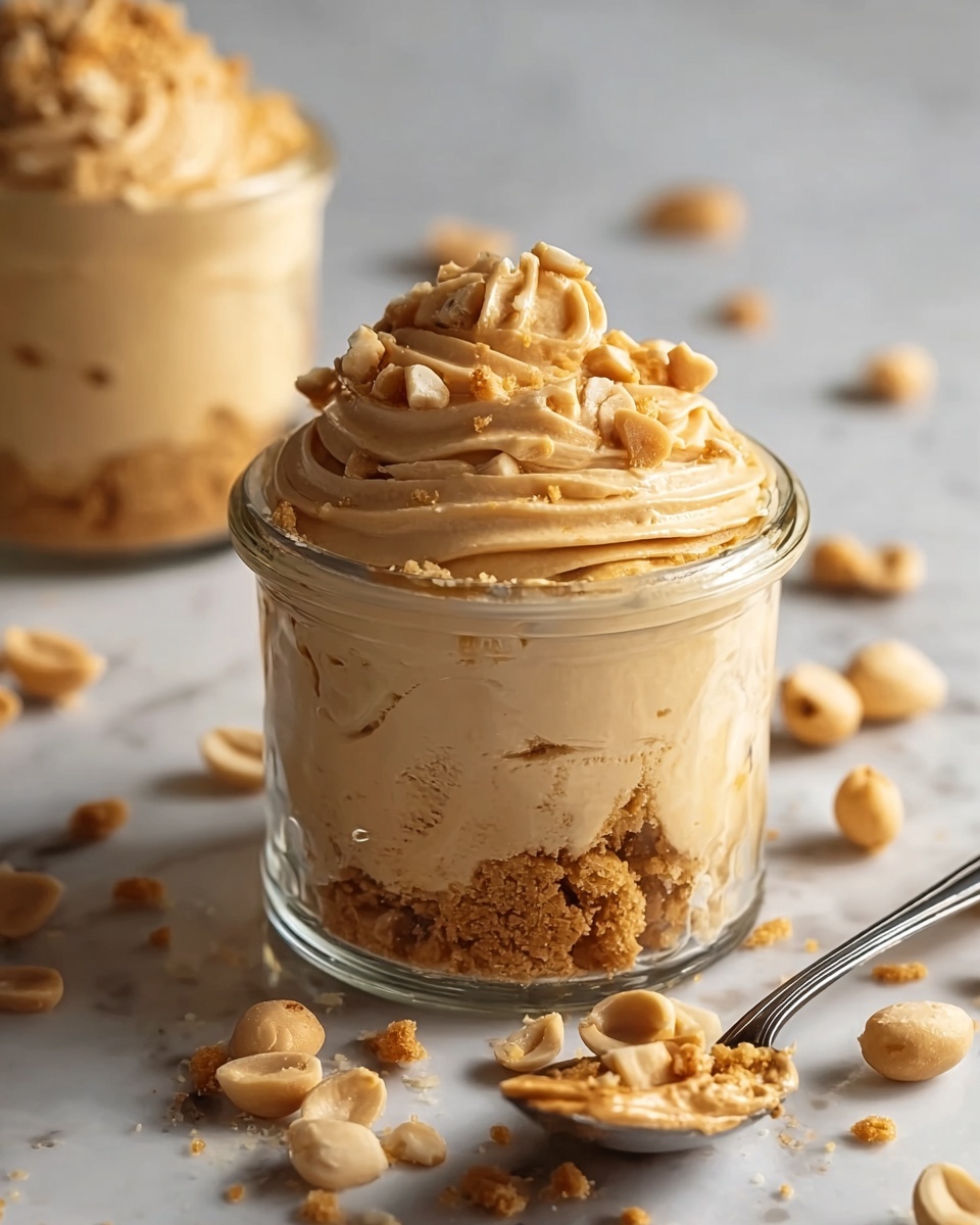 Peanut Butter Mousse with Crunchy Peanuts Recipe - Recipe Image