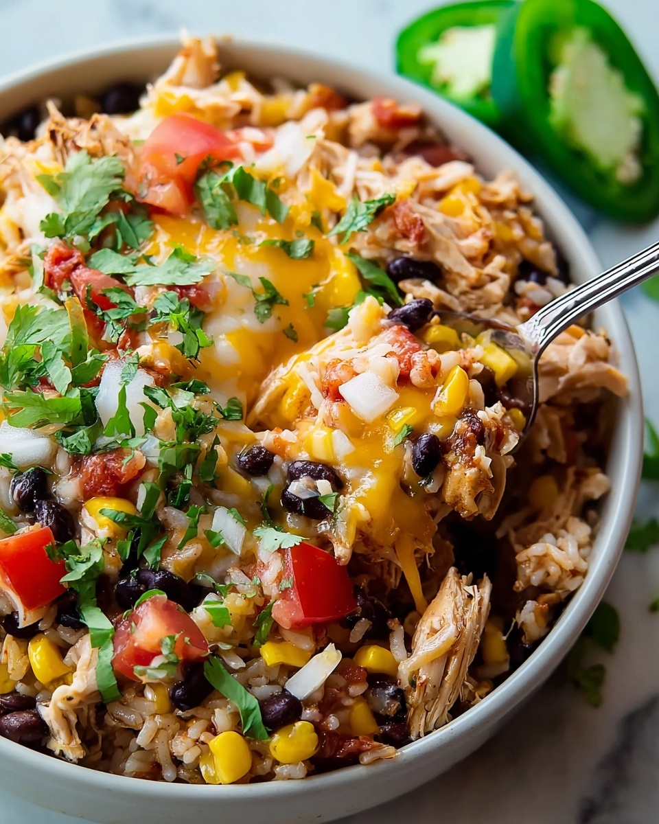 One-Pot Chicken Burrito Bowls Recipe - Recipe Image