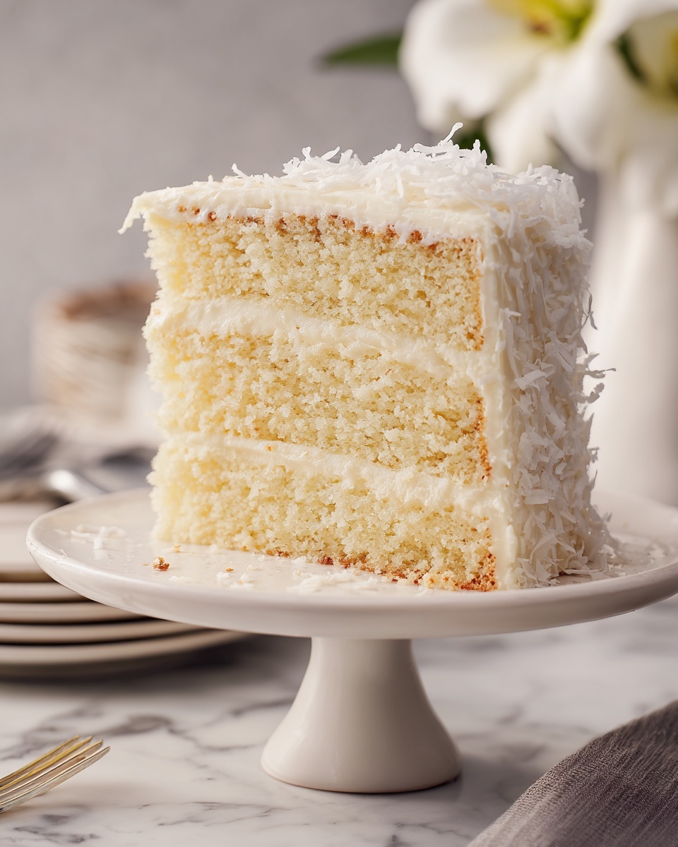Coconut Cake with Cream Cheese Frosting Recipe - Recipe Image