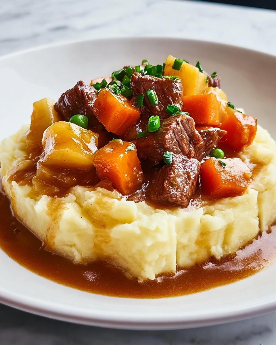Irish Beef Stew with Mashed Potatoes Recipe - Recipe Image