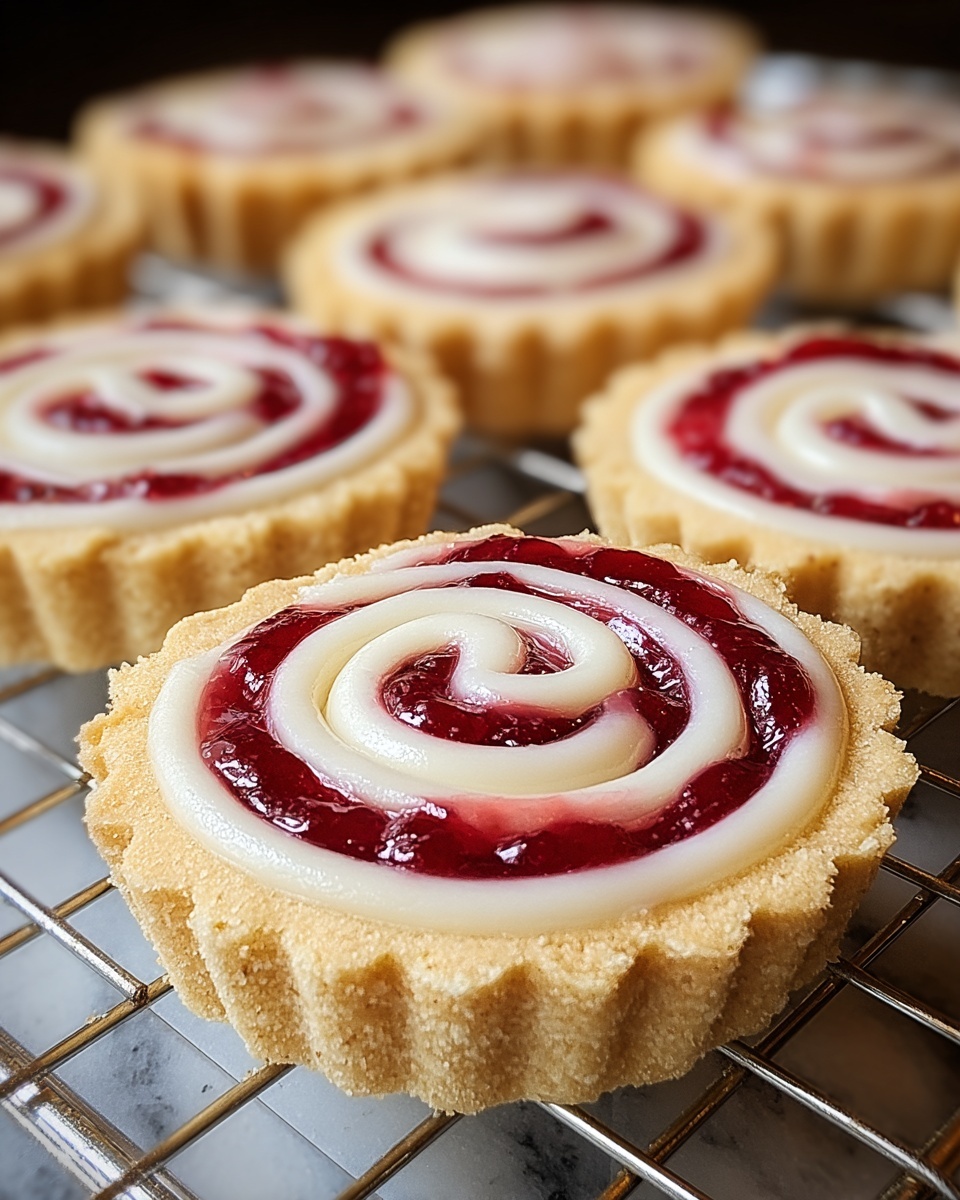 Raspberry Swirl Shortbread Cookies Recipe - Recipe Image
