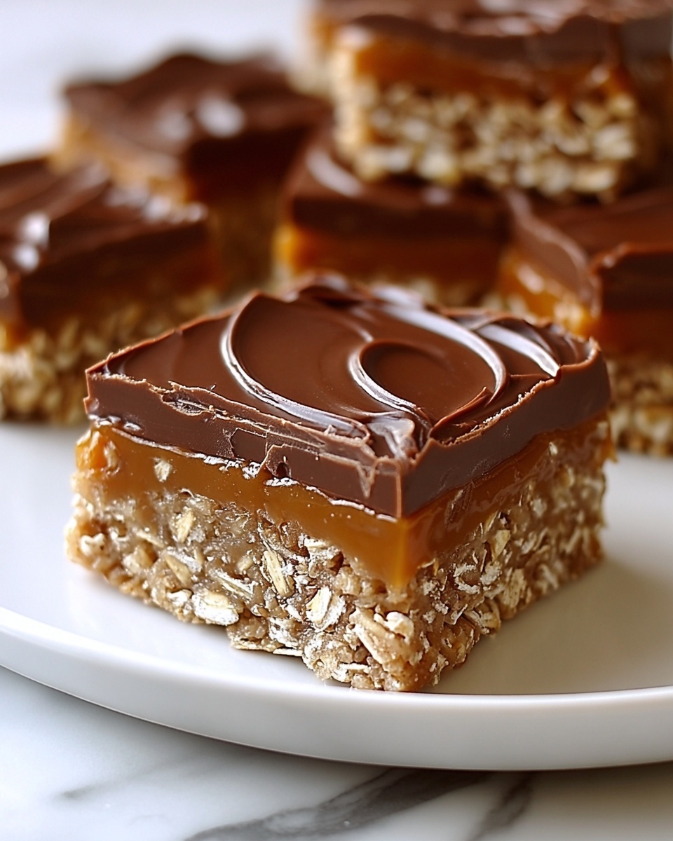 Best No-Bake Chocolate Oatmeal Bars Recipe - Recipe Image