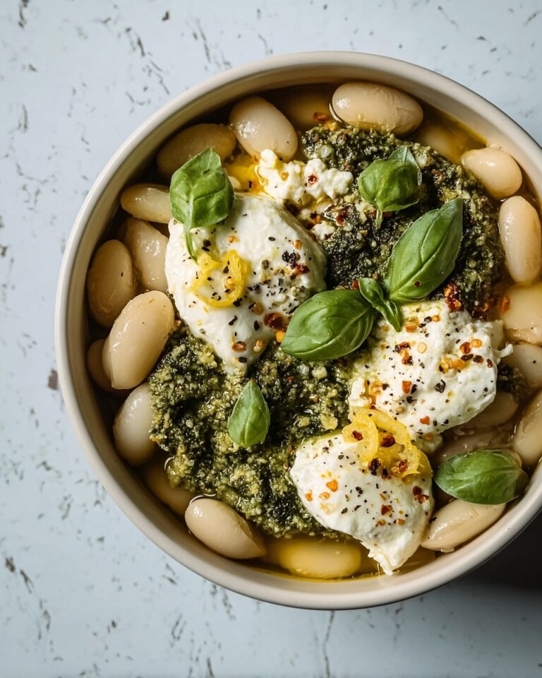Butter Beans with Ricotta, Lemon + Basil Pesto Recipe