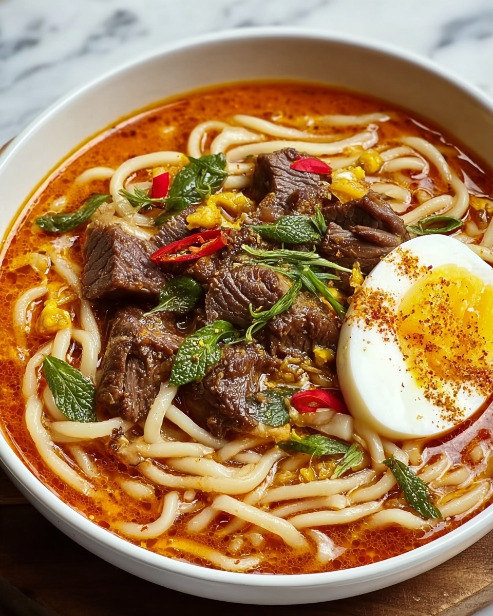 Tomato Egg and Beef Noodle Soup Recipe - Recipe Image