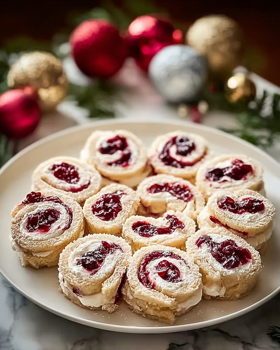 Festive Christmas Cranberry Cream Cheese Roll-Ups Recipe - Recipe Image