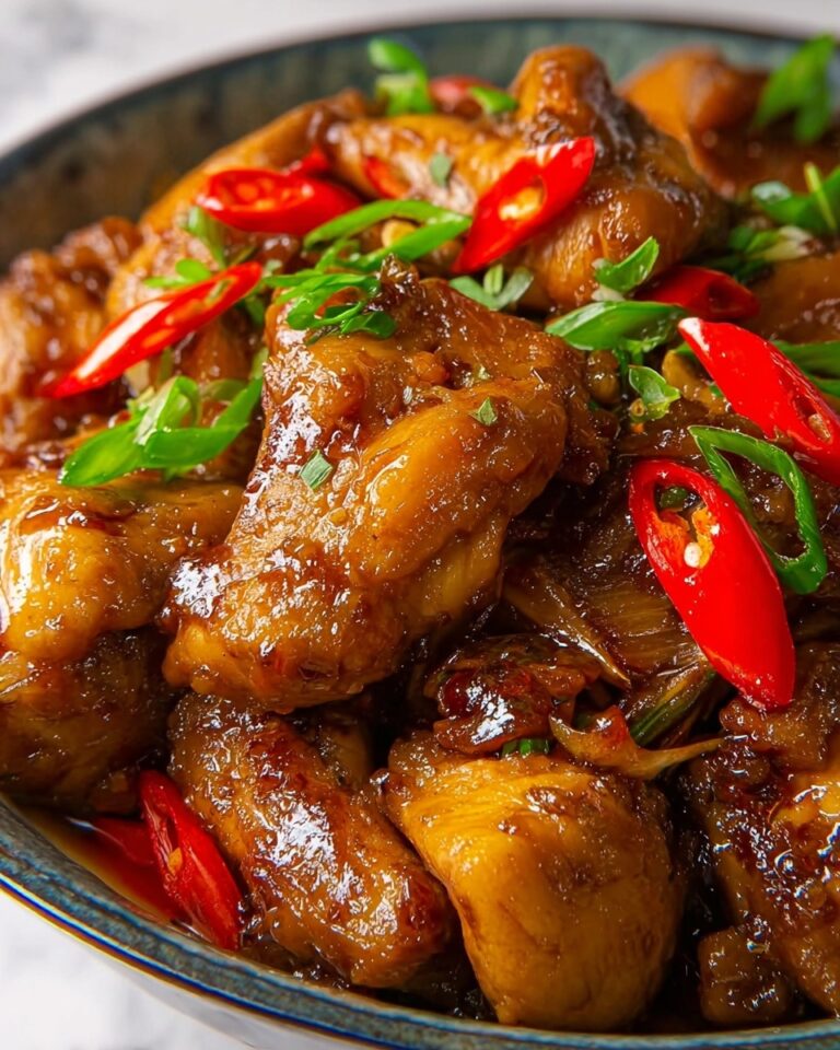 Braised Chicken with Chili and Green Peppers Recipe