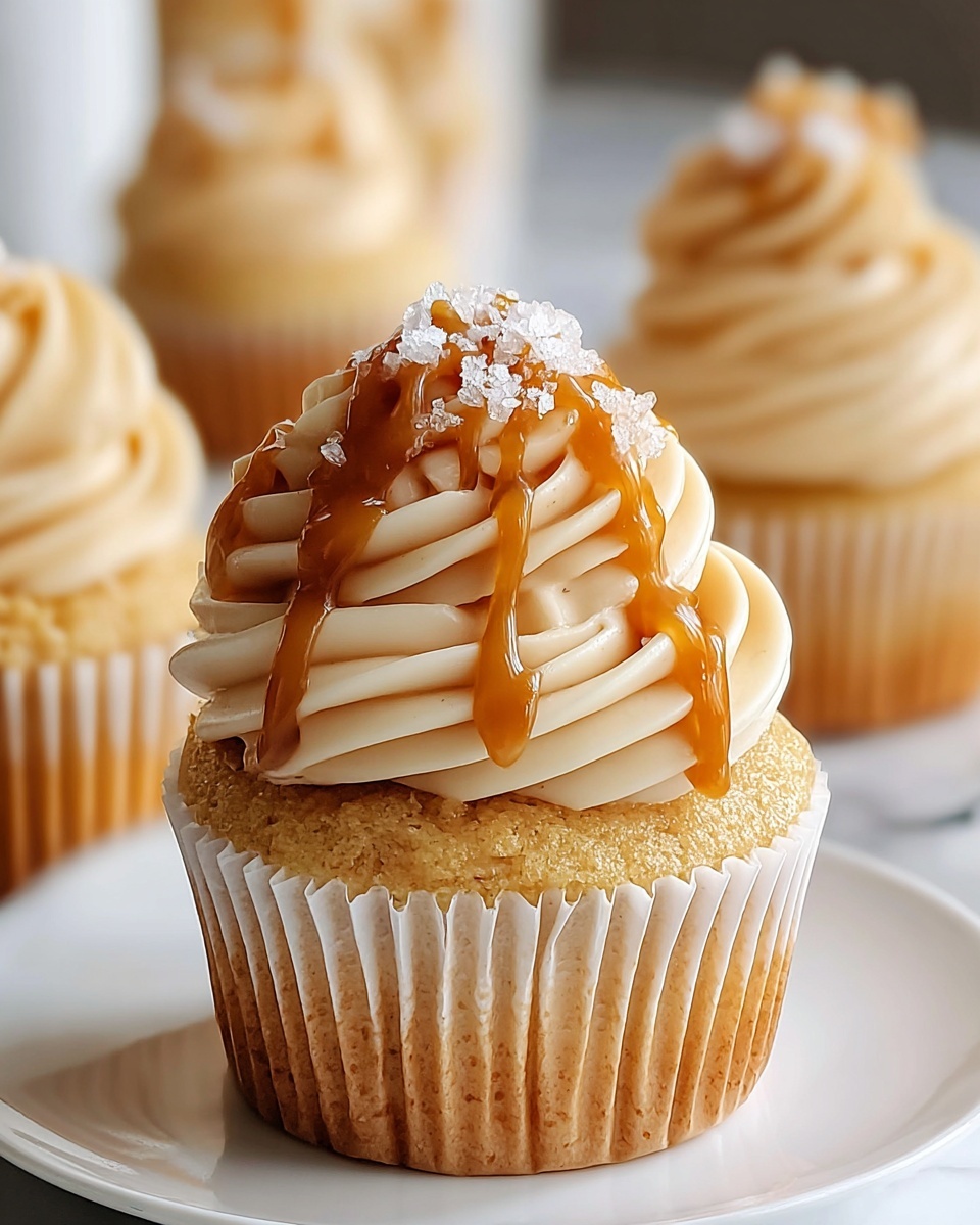 Gooey Salted Caramel Cupcakes Recipe - Recipe Image
