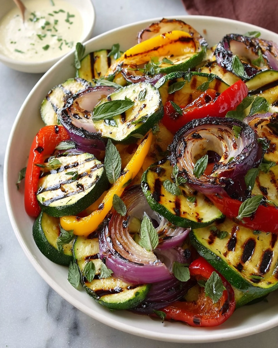 Grilled Vegetable Platter with Cumin Yogurt Sauce Recipe - Recipe Image