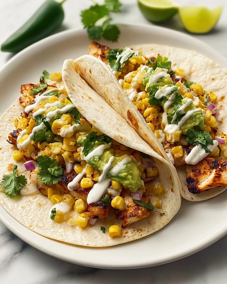 Fiery Street Corn Chicken Tacos Recipe
