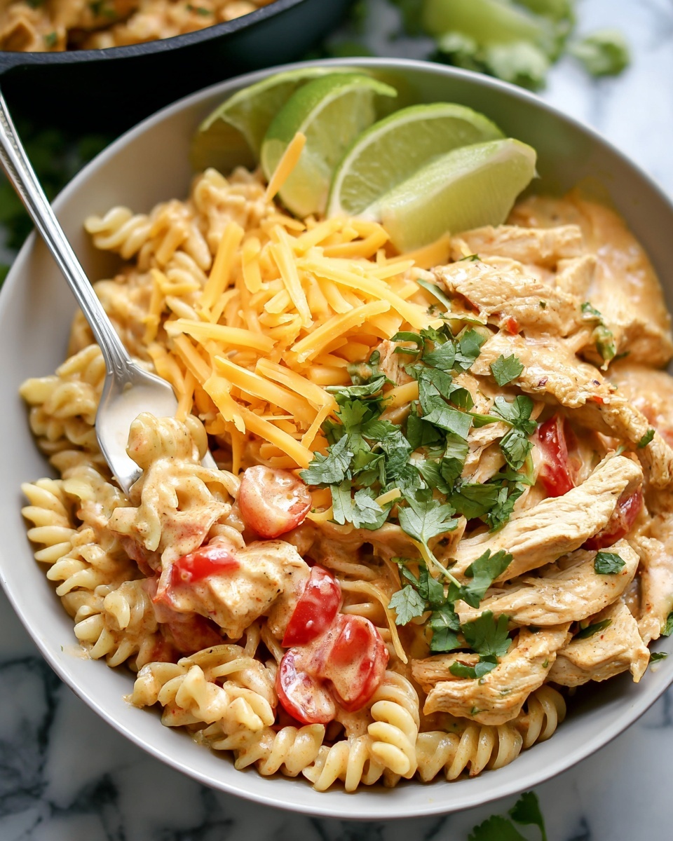 Crock Pot Salsa Ranch Chicken Pasta Recipe - Recipe Image