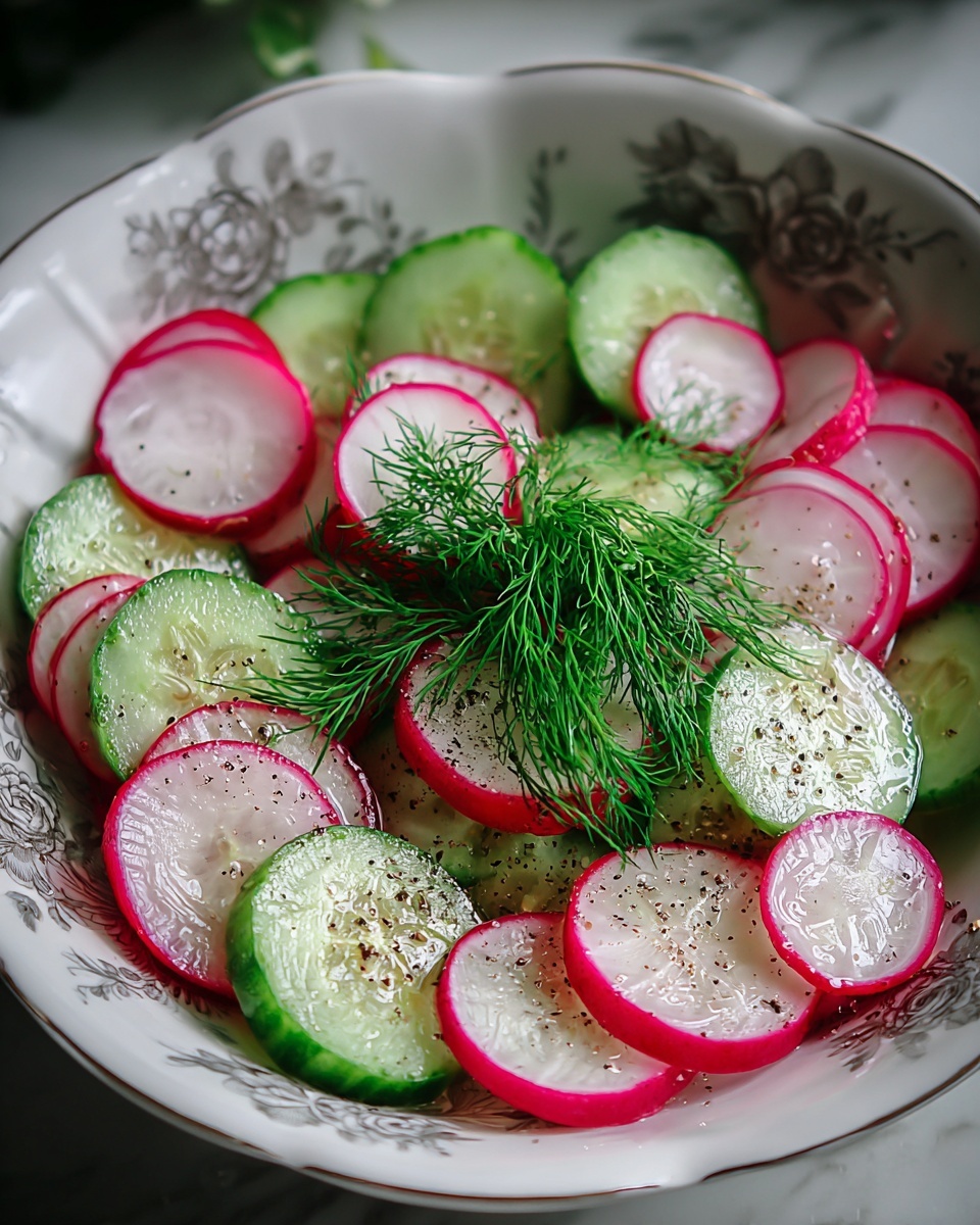 Dewy Dill Delight Radish and Cucumber Salad Recipe - Recipe Image
