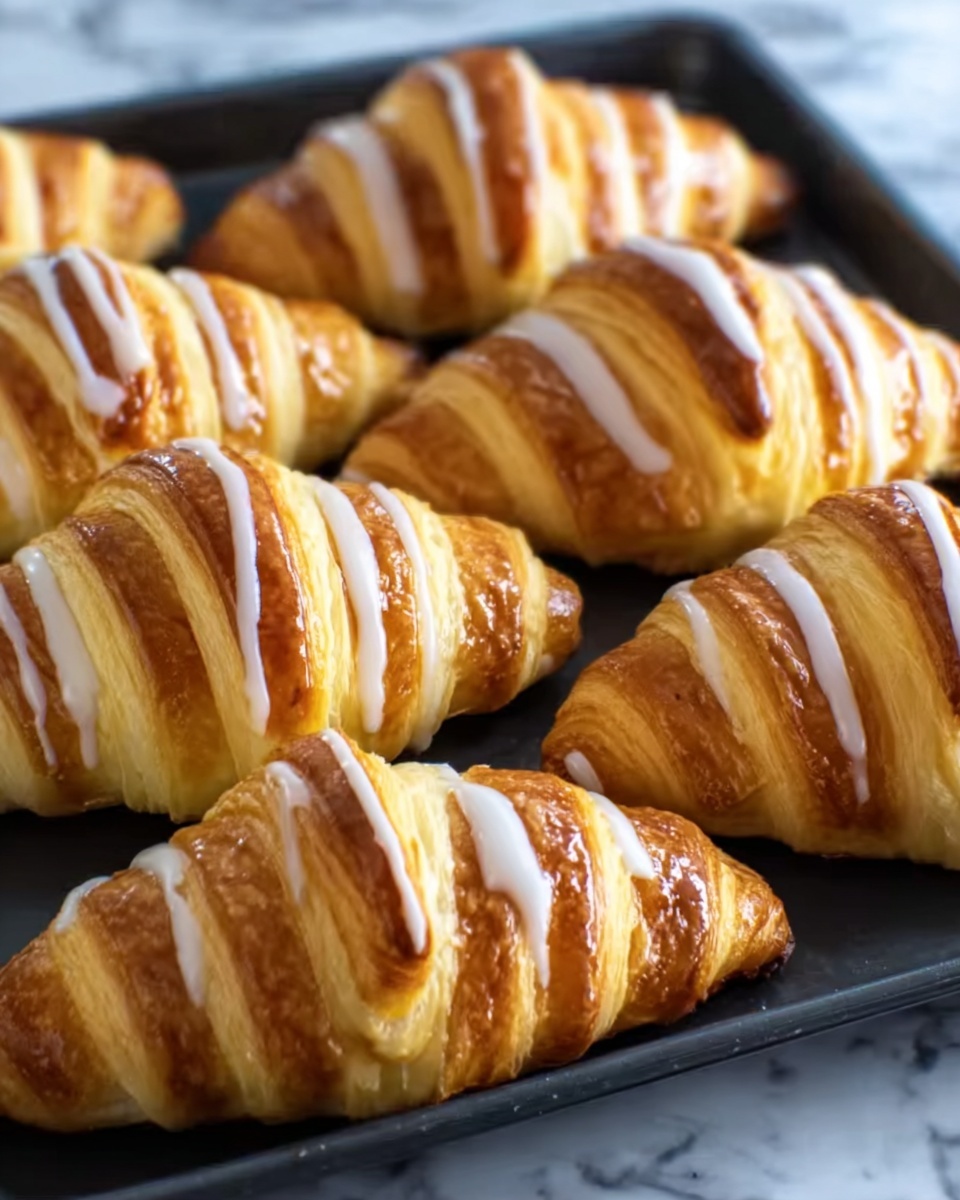 Pumpkin Pie Crescents with Maple Glaze Recipe - Recipe Image