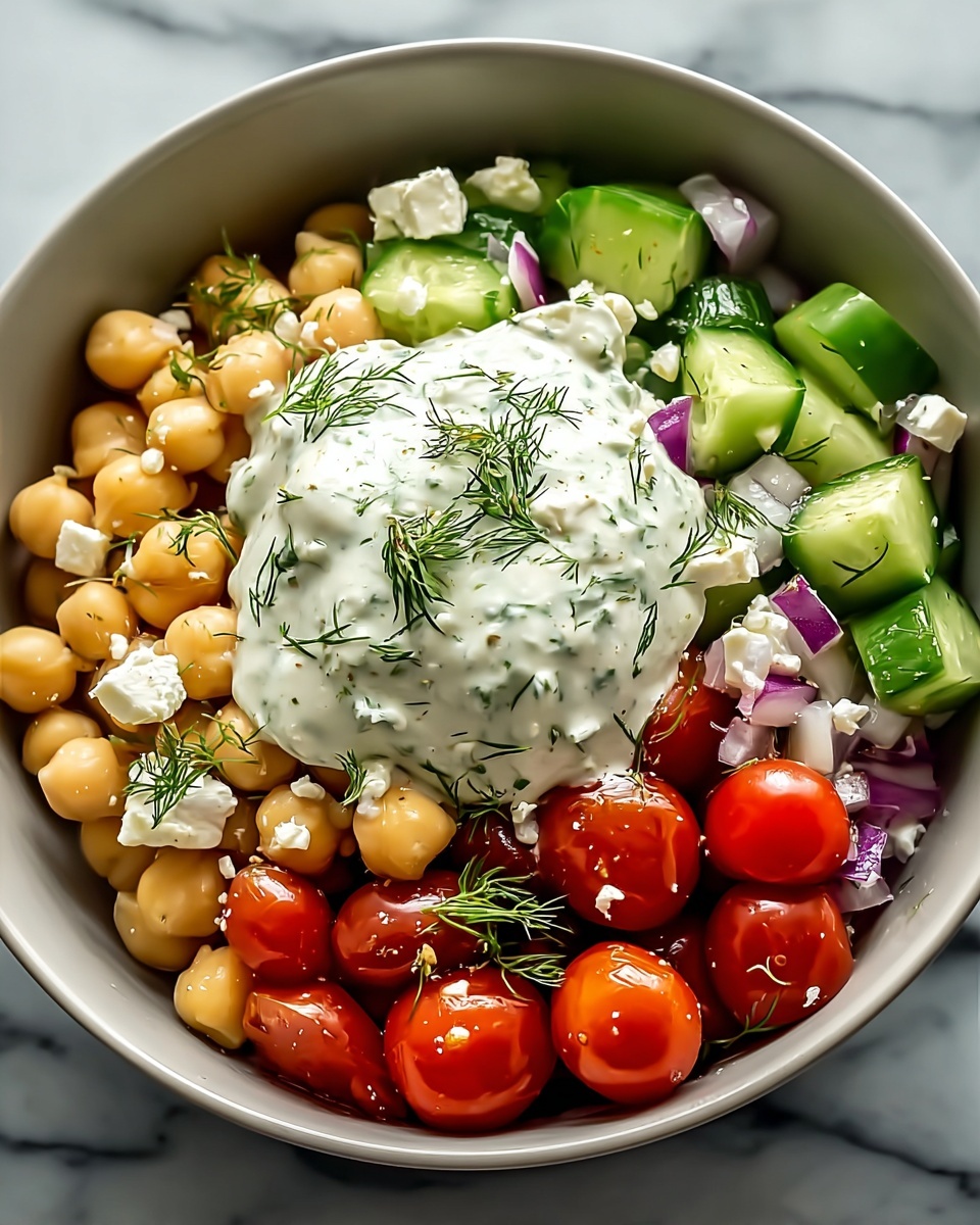 Tzatziki Chickpea Salad Recipe - Recipe Image