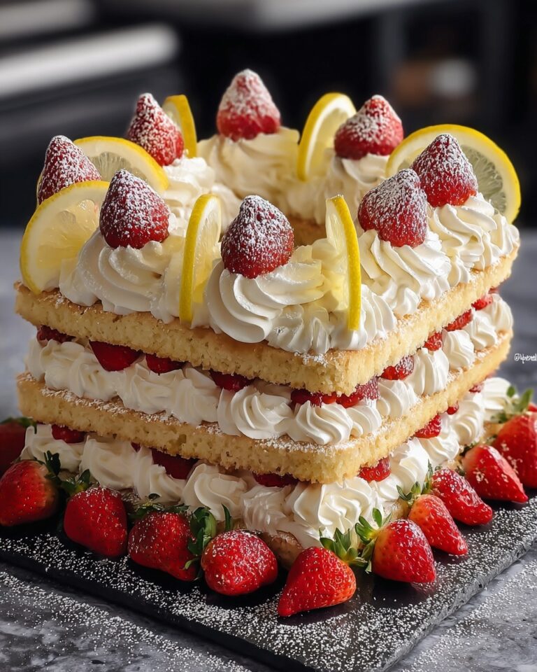 Strawberry Lemon Layer Cake Recipe